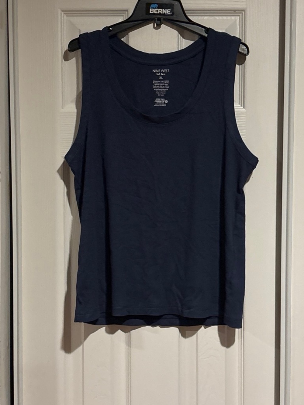 Nine West Women's Dark Navy Tank Top - Scoop Neck